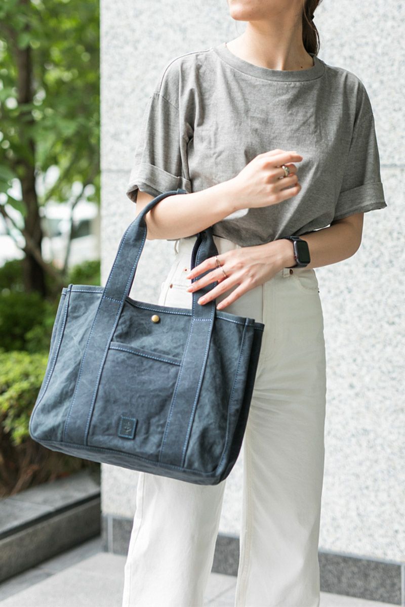 BAGGY'S ANNEX バギーズアネックス 18ozアーミーダックバイオ トートバッグ（中） LGRN-4021