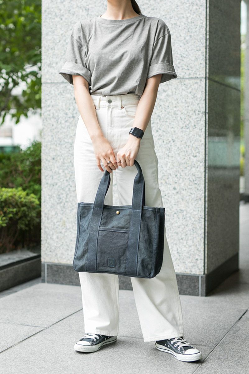 BAGGY'S ANNEX バギーズアネックス 18ozアーミーダックバイオ トートバッグ（中） LGRN-4021