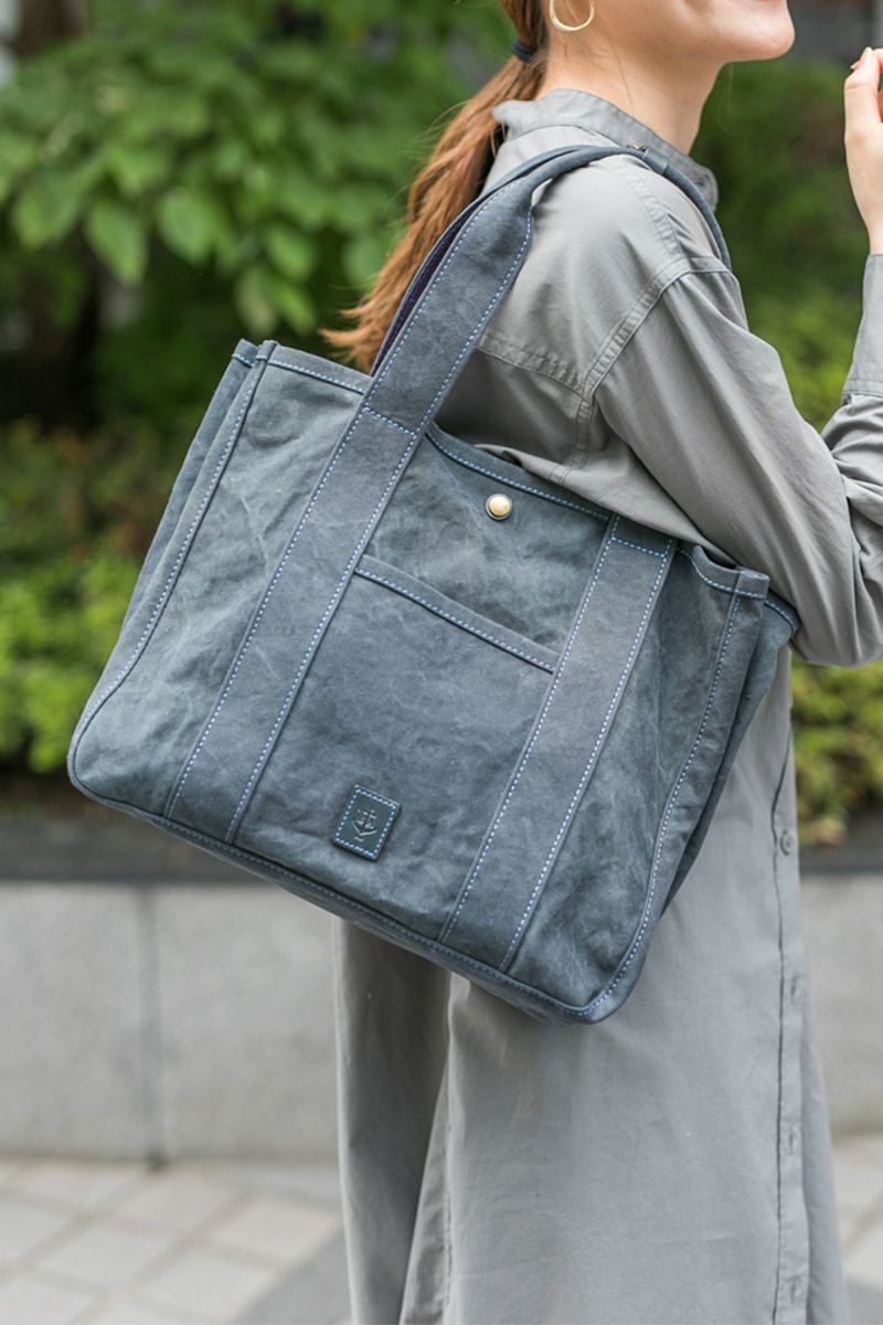 BAGGY'S ANNEX バギーズアネックス 18ozアーミーダックバイオ トートバッグ（中） LGRN-4021