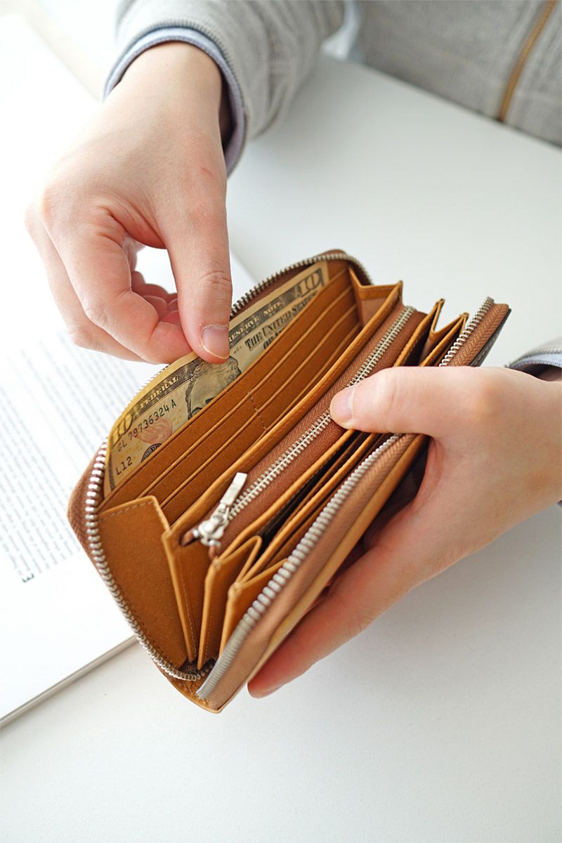 BAGGY PORT バギーポート リサイクルレザー 小銭入れ付き長財布（ラウンドファスナー式） ZKM-600