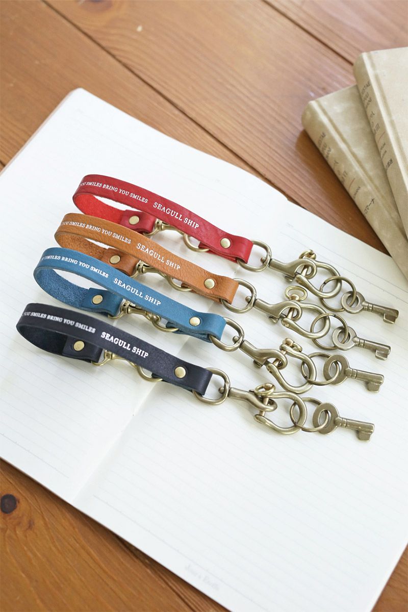 SEAGULL SHIP シーガルシップ ブラスシャックル+バニラ レザー キーホルダー SMM-200