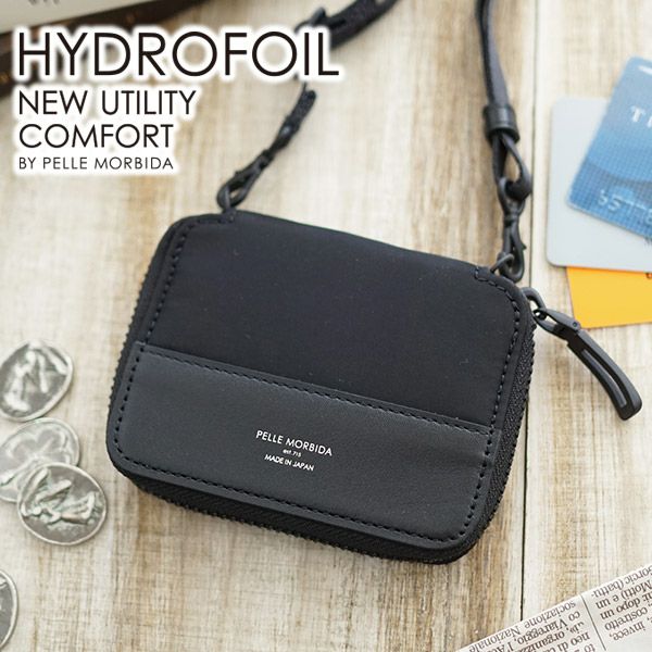 PELLE MORBIDA ペッレモルビダ HYDROFOIL ハイドロフォイル<br>ショルダーウォレット(小) PMO-HYDBA001