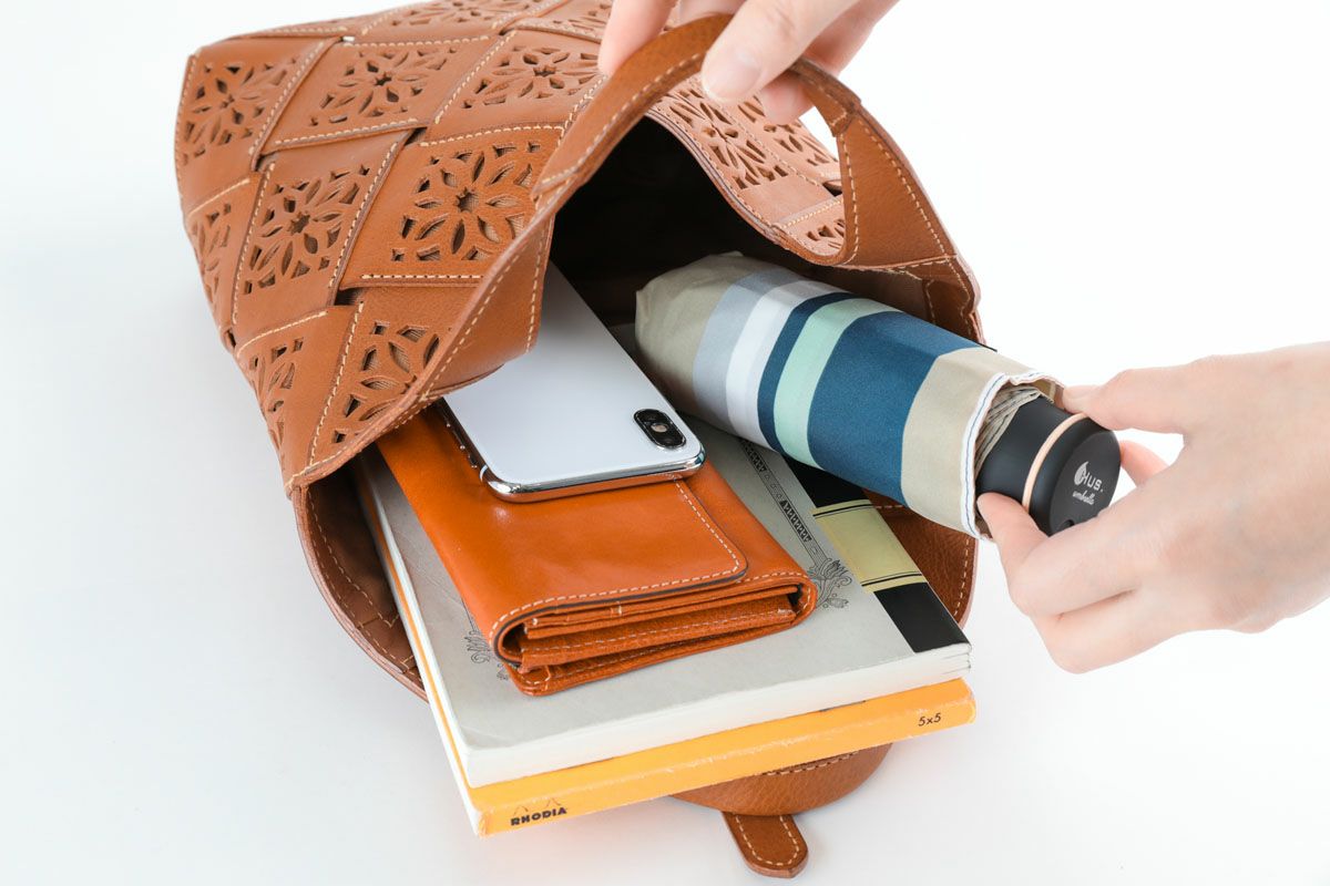 genten ゲンテン サスティナブルカットワーク トートバッグ(中) 42961