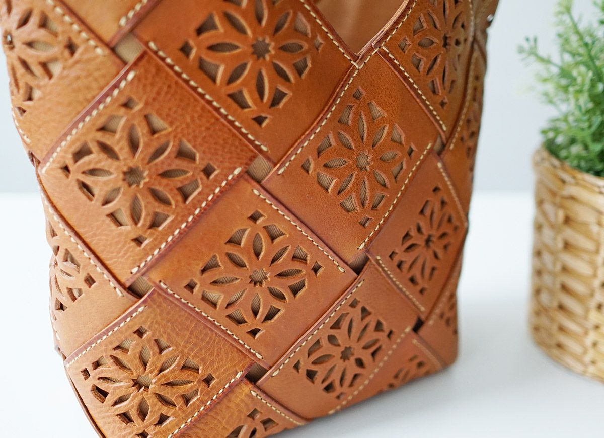 genten ゲンテン サスティナブルカットワーク トートバッグ(中) 42961