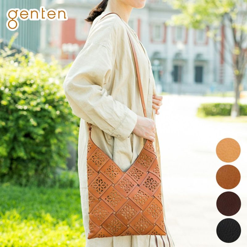 genten ゲンテン サスティナブルカットワーク ショルダーバッグ 42962