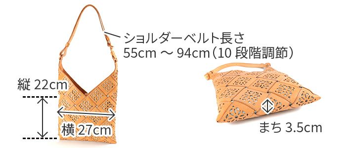 genten ゲンテン サスティナブルカットワーク ショルダーバッグ 42962