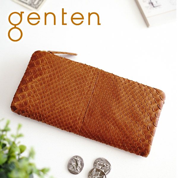 genten ゲンテン ダイヤモンドパイソン5 小銭入れ付き長財布 43000