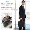 PELLE MORBIDA ペッレモルビダ Capitano キャピターノ エンボスレザー A4ブリーフケース 1室タイプ（ショルダーベルト付属） PMO-CA208