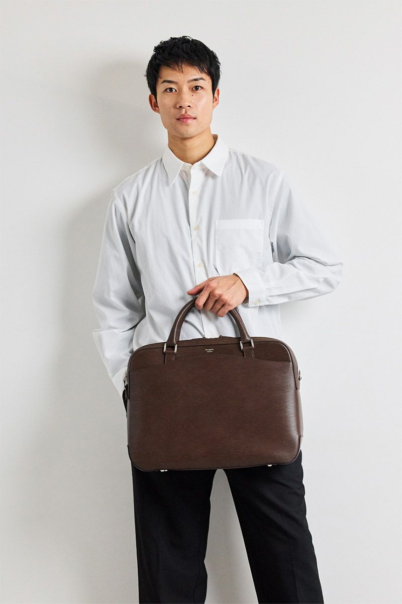 PELLE MORBIDA ペッレモルビダ Capitano キャピターノ エンボスレザー A4ブリーフケース 1室タイプ（ショルダーベルト付属） PMO-CA208