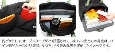 BAGGY PORT バギーポート 10号高密度帆布 BLACK ブラック トートバッグ（小） YNM-418