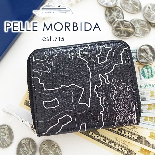 PELLE MORBIDA ペッレモルビダ Barca バルカ 型押しレザー ラウンドファスナー 小銭入れ PMO-BA325CC