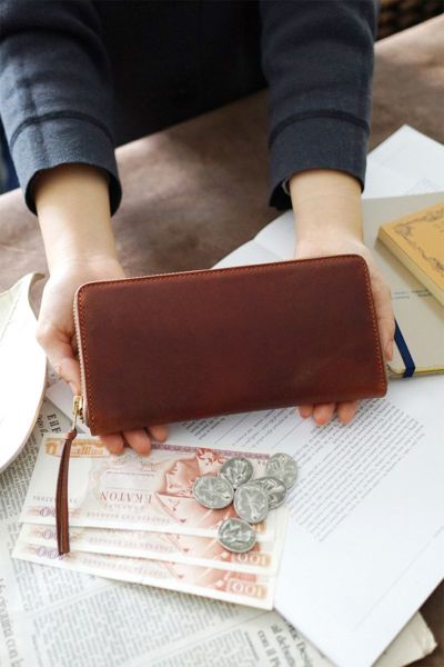 BAGGY'S ANNEX バギーズアネックス OILED CLASSIC 小銭入れ付き長財布（ラウンドファスナー式） LZKM-3000