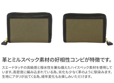 BAGGY PORT バギーポート 高密度ミリクロス 小銭入れ付き二つ折り財布（ラウンドファスナー式） ZKM-452