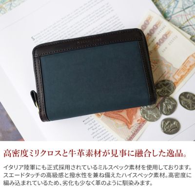 BAGGY PORT バギーポート 高密度ミリクロス 小銭入れ付き二つ折り財布（ラウンドファスナー式） ZKM-452