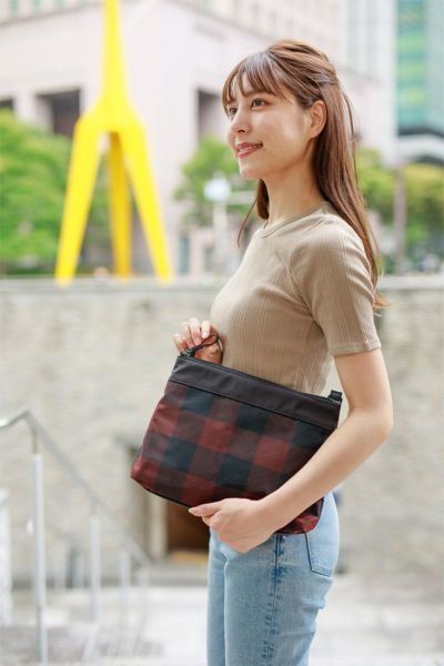 BEAU DESSIN S.A. ボーデッサン チュール チェック柄 2WAYショルダーバッグ CK2009