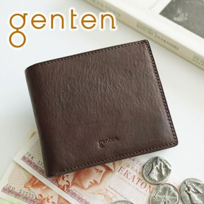 genten ゲンテン mil cavallo ミルカヴァーロ 小銭入れ付き二つ折り財布 43446