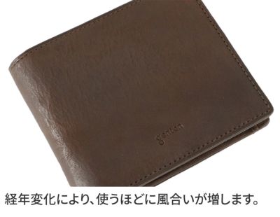 genten ゲンテン mil cavallo ミルカヴァーロ 小銭入れ付き二つ折り財布 43446