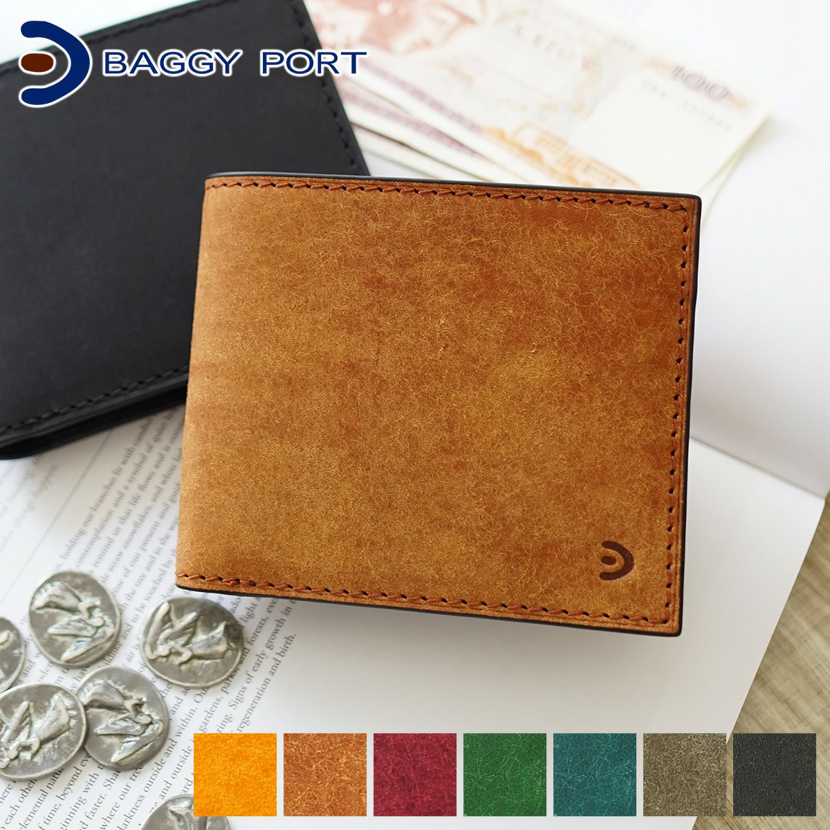 BAGGY PORT バギーポート ブオナ 小銭入れ付き二つ折り財布 ZYS-2414