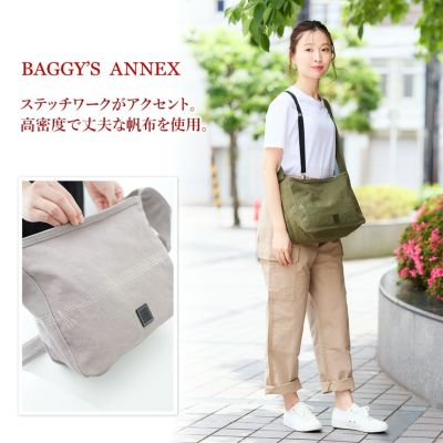 BAGGY'S ANNEX バギーズアネックス 18ozアーミーダックバイオ ワンショルダーバッグ（小） LGRN-4025