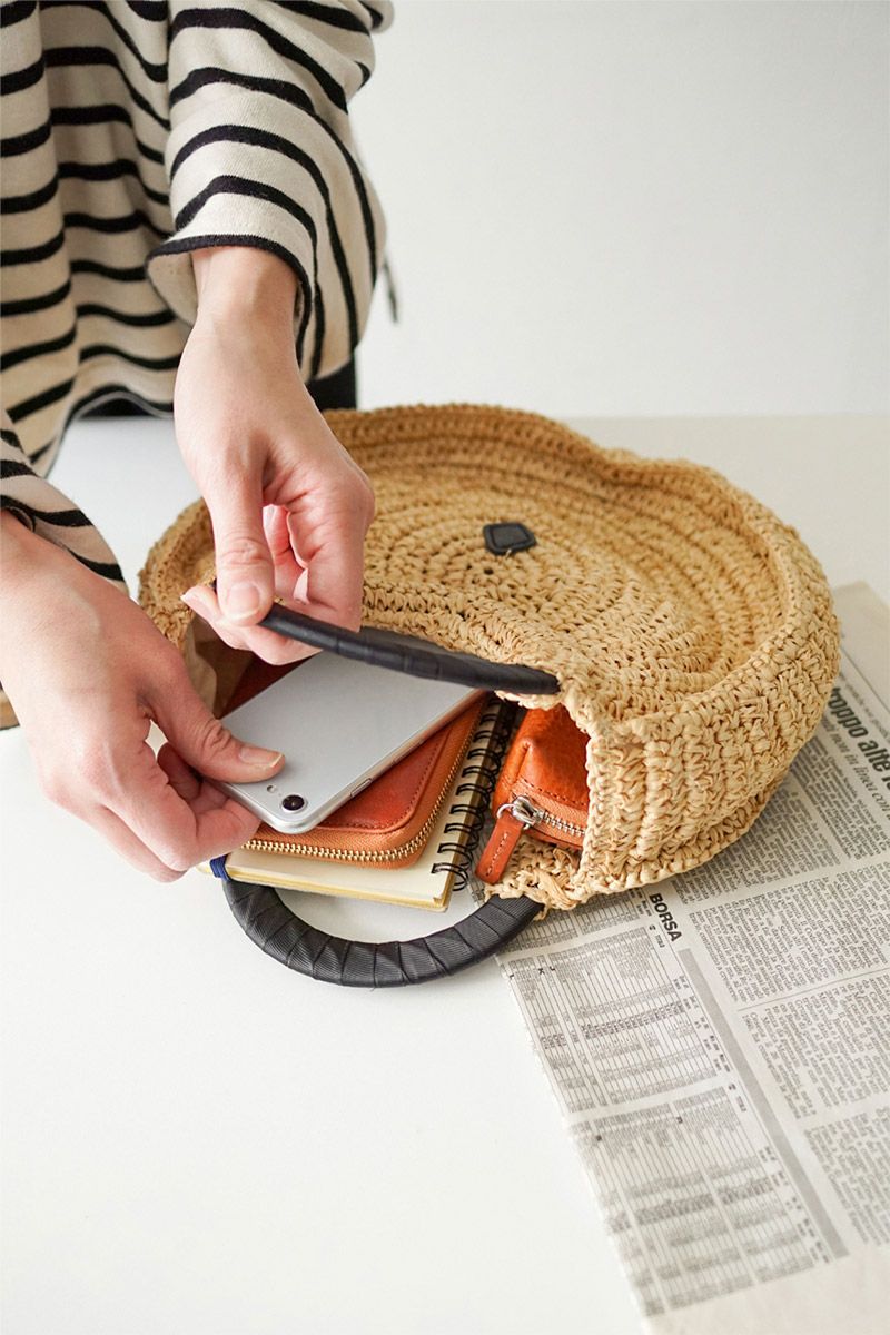 CLEDRAN クレドラン HAND＆WORK ハンド＆ワーク ラウンドハンドルバスケット CR-CL3523