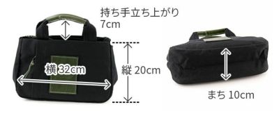 BAGGY PORT バギーポート 10号高密度帆布 BLACK ブラック ミニ トートバッグ YNM-424