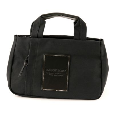 BAGGY PORT バギーポート 10号高密度帆布 BLACK ブラック ミニ トートバッグ YNM-424