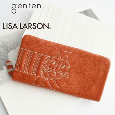 genten ゲンテン genten ×LISA LARSON ゲンテン×リサ ラーソン 小銭入れ付き長財布 ラウンドファスナー式 46067