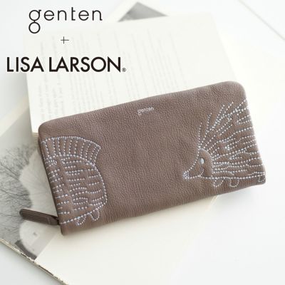 genten ゲンテン genten ×LISA LARSON ゲンテン×リサ ラーソン 小銭入れ付き長財布 ラウンドファスナー式 46068