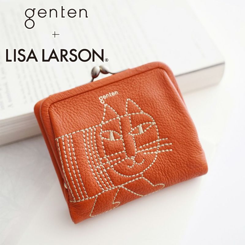 genten ゲンテン genten ×LISA LARSON ゲンテン×リサ ラーソン 小銭入れ付き二つ折り財布 46069