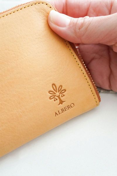 ALBERO アルベロ NATURE ナチュレ 小銭入れ付き長財布 L字ファスナー式 5394