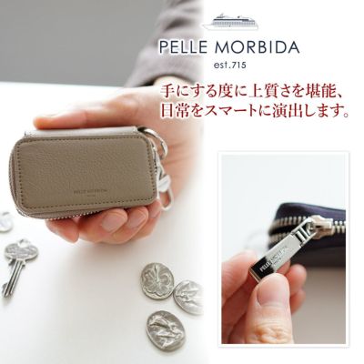 PELLE MORBIDA ペッレモルビダ Barca バルカ フルグレインレザー ラウンドファスナー スマートキーケース PMO-BA627