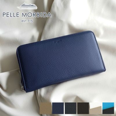 PELLE MORBIDA ペッレモルビダ Barca バルカ フルグレインレザー ラウンドファスナー 小銭入れ付き 長財布 (大) PMO-BA602