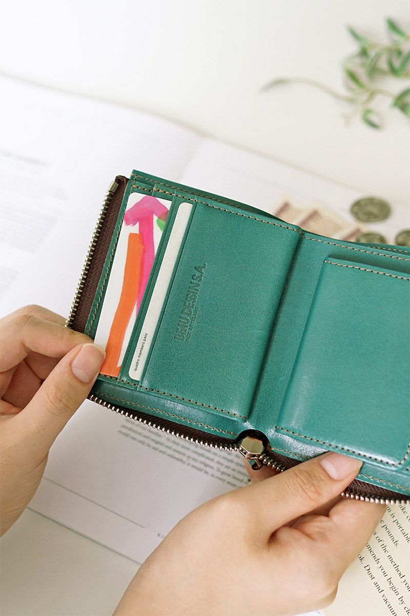 BEAU DESSIN S.A. ボーデッサン タンポナート 小銭入れ付き二つ折り財布 L字ファスナー式 TN2821