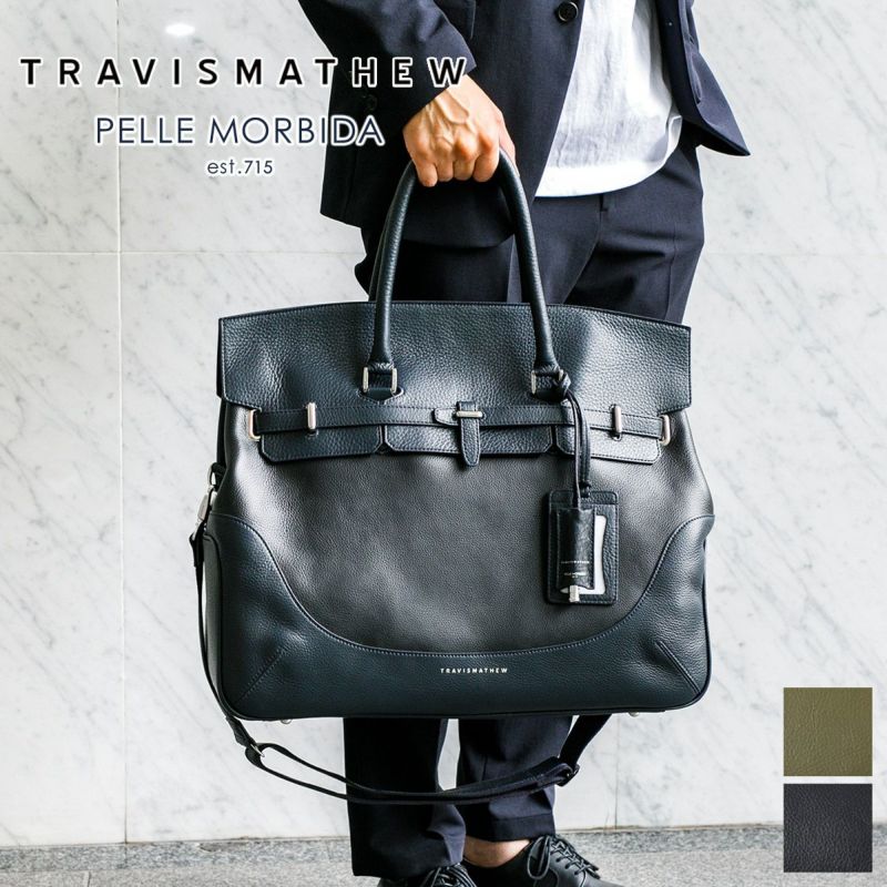 PELLE MORBIDA ペッレモルビダ TRAVISMATHEW PREMIUM × PELLE MORBIDA 2WAY ボストンバッグ ショルダーバッグ 大 PMO-TMMB025