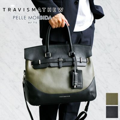 PELLE MORBIDA ペッレモルビダ TRAVISMATHEW PREMIUM × PELLE MORBIDA 2WAY ボストンバッグ ショルダーPMO-TMMB026