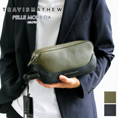 PELLE MORBIDA ペッレモルビダ TRAVISMATHEW PREMIUM × PELLE MORBIDA クラッチバッグ PMO-TMMB028