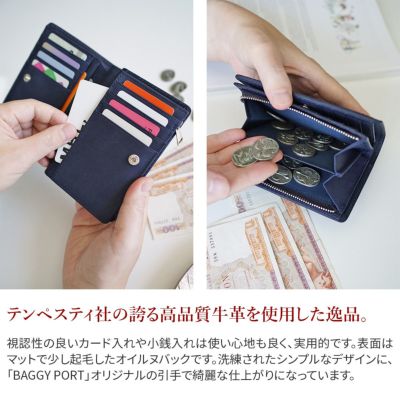 BAGGY PORT バギーポート TEXAS テキサス 小銭入れ付き二つ折り財布 ZYS-1501