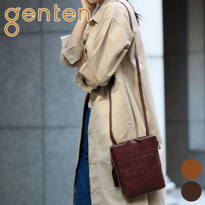 genten ゲンテン ボールドカットワーク ショルダーバッグ 43737