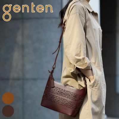 genten ゲンテン ボールドカットワーク ショルダーバッグ 43738