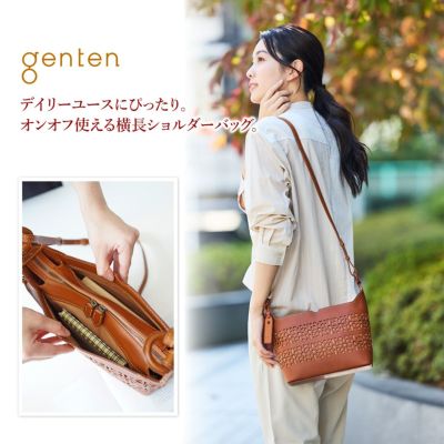 genten ゲンテン ボールドカットワーク ショルダーバッグ 43738