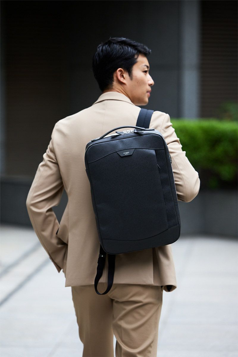 【3way】ペッレモルビダ キャピターノ ブリーフケース リュック ショルダー黒 3way】ペッレモルビダ キャピターノ ブリーフケース リュック