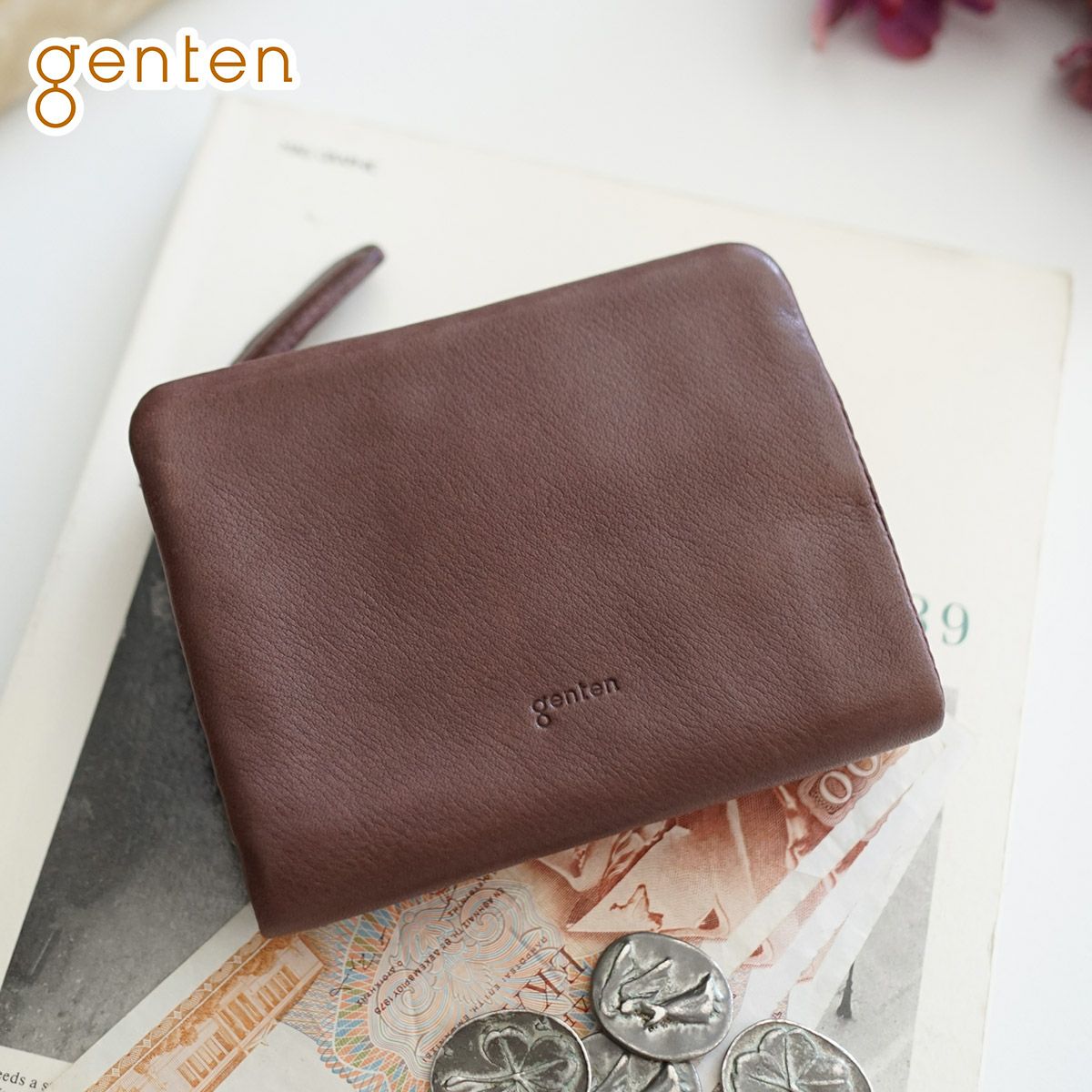 genten ゲンテン G soft2 （Gソフト2） 小銭入れ付き二つ折り財布