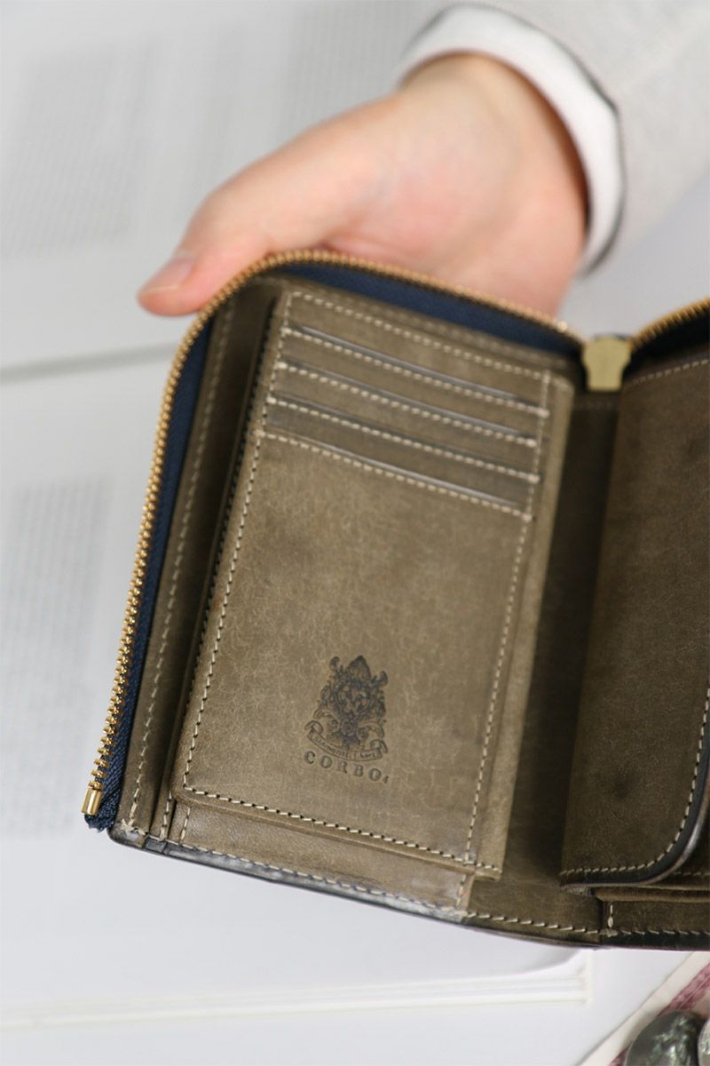 CORBO. コルボ SLATE PUEBLO スレート プエブロ 小銭入れ付き二つ折り財布（L字ファスナー式） 1LN-1707