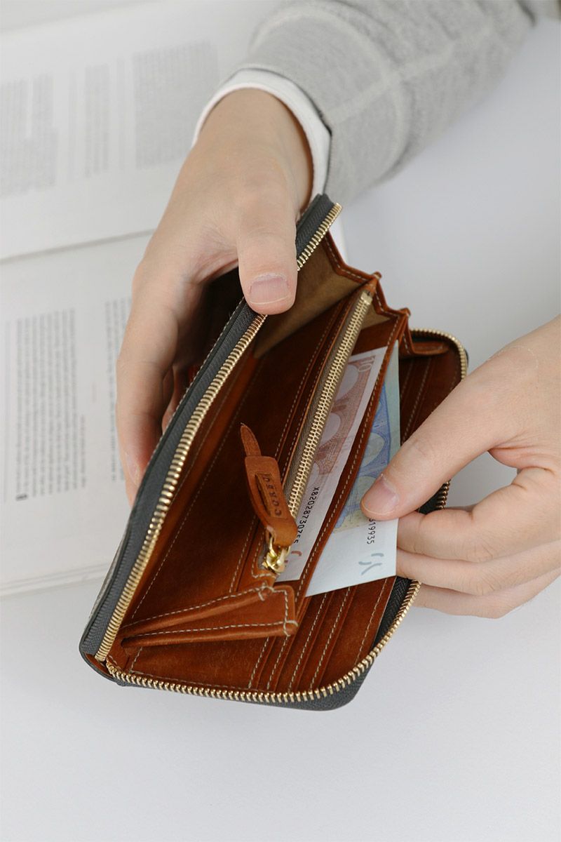 CORBO. コルボ SLATE PUEBLO スレート プエブロ 小銭入れ付き長財布（ラウンドファスナー式 ）1LN-1708