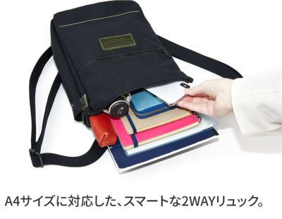 BAGGY PORT バギーポート 10号高密度帆布 BLACK ブラック 2WAYミニリュック YNM-426