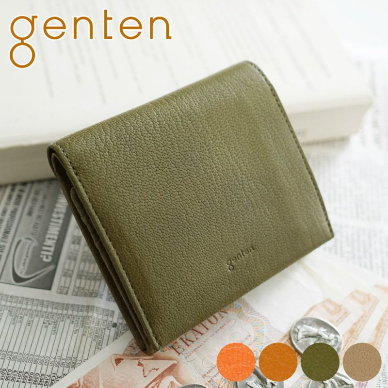 genten ゲンテン GOAT BASIC ゴートベーシック 小銭入れ付き二つ折り財布 44355