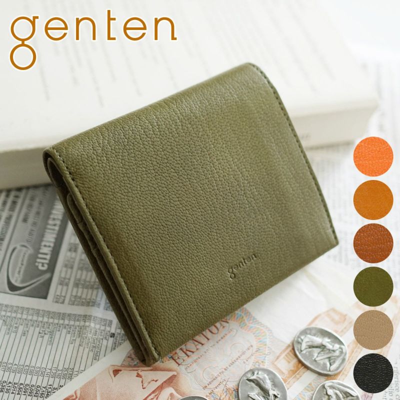 genten ゲンテン GOAT BASIC ゴートベーシック 小銭入れ付き二つ折り財布 44355