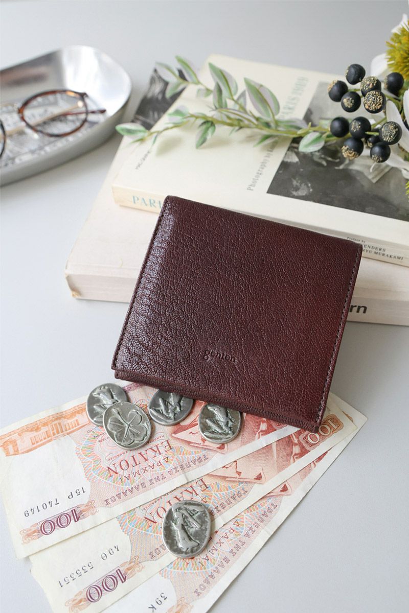 genten ゲンテン GOAT BASIC ゴートベーシック 小銭入れ付き二つ折り財布 44355