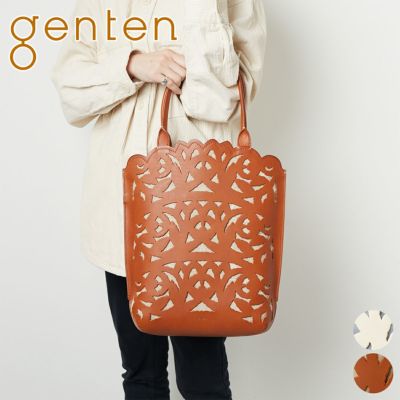 genten ゲンテン Garden cutwork ガーデンカットワーク トートバッグ 43950