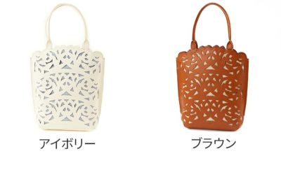 genten ゲンテン Garden cutwork ガーデンカットワーク トートバッグ 43950